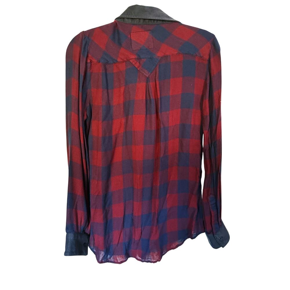 Rails Plaid Button Down Flannel Top Small Red Blu… - image 5